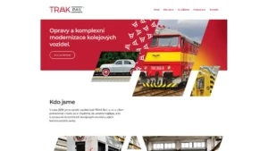 Webové stránky TRAK Rail, s.r.o.